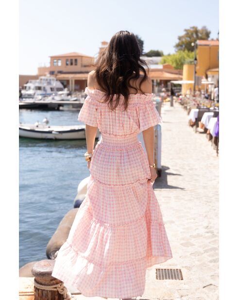 Robe en coton Sandy pink vichy
