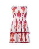 Robe en coton Ines topaz rouge