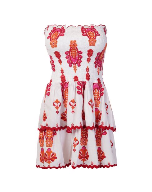 Robe en coton Ines topaz rouge