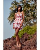 Robe en coton Ines topaz rouge