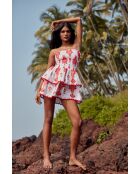 Robe en coton Ines topaz rouge