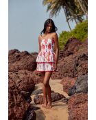Robe en coton Ines topaz rouge