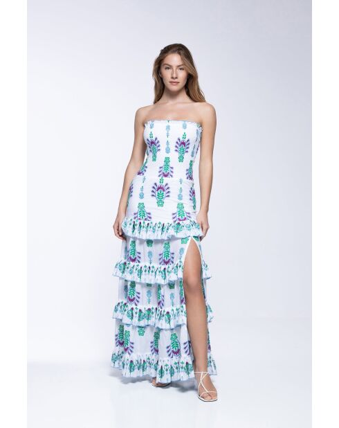 Robe en coton Lula topaz bleue