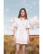 Robe en coton Alina ivory palm tree