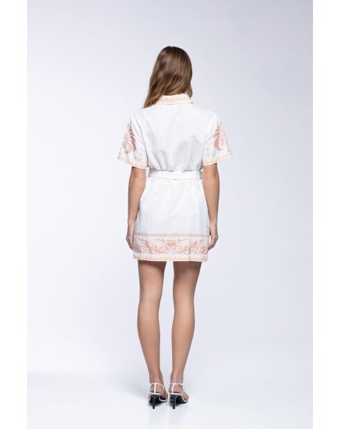 Robe en coton Alina ivory palm tree