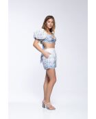 Shorts en lin mélangé Rimma persian blue