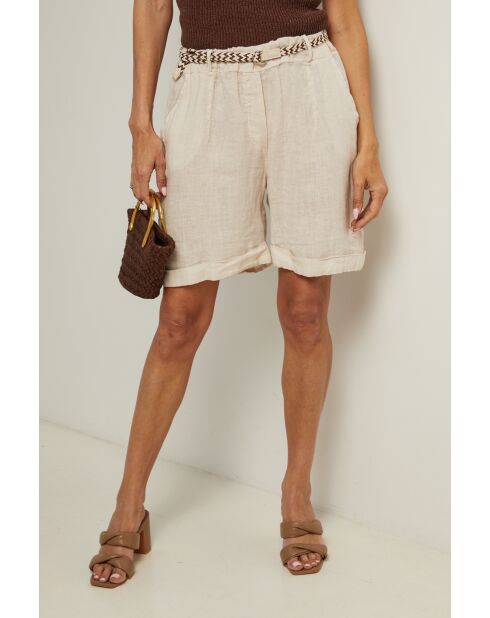 Short en lin Soft beige