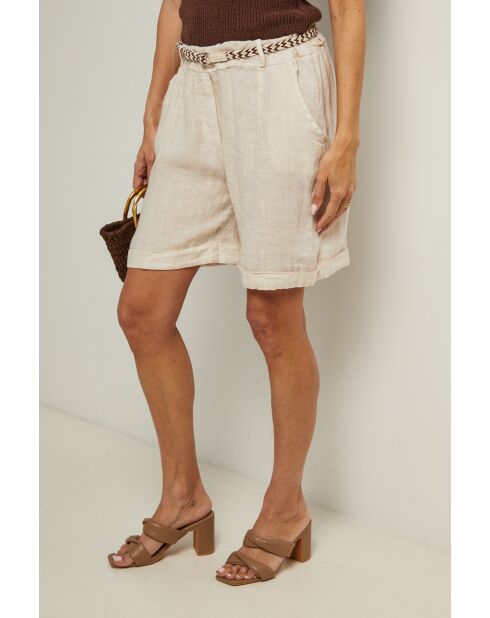 Short en lin Soft beige