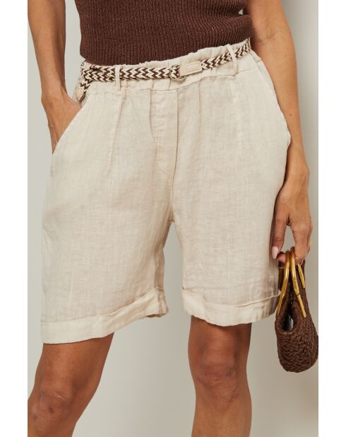Short en lin Soft beige