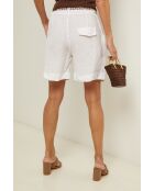 Short en lin Trend blanc