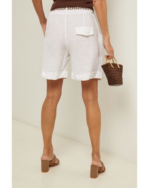 Short en lin Trend blanc