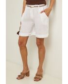 Short en lin Trend blanc