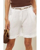 Short en lin Trend blanc