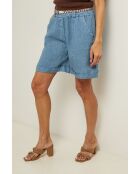 Indigo linnen shorts van Urban