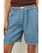 Indigo linnen shorts van Urban