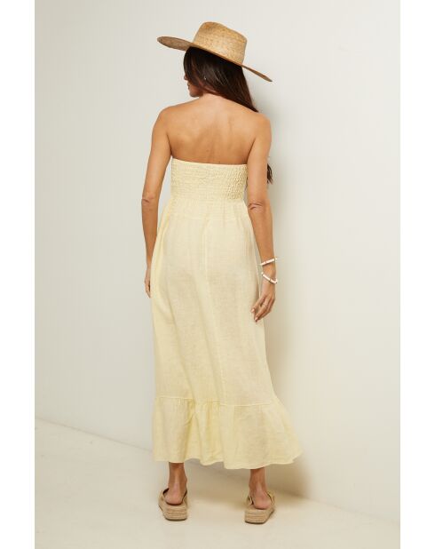 Robe en lin Global jaune
