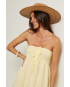 Robe en lin Global jaune