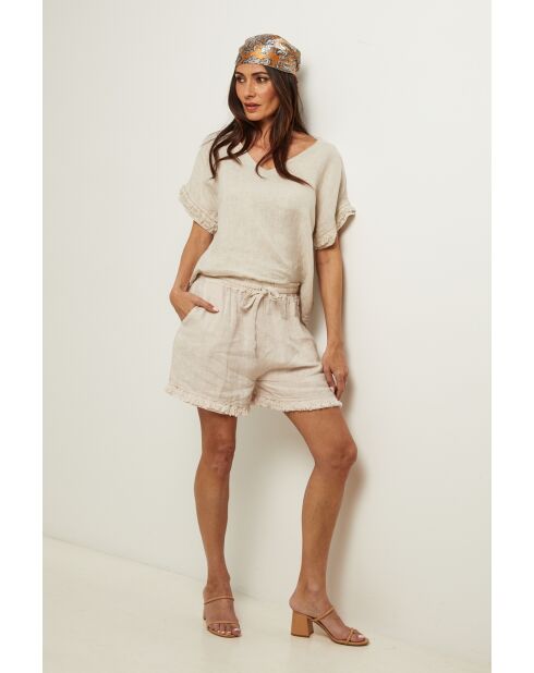 Short en lin Touch beige
