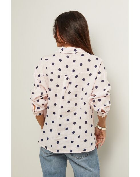 Chemise en lin Bold rose