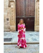 Top Joana pink boa