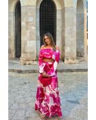 Top Joana pink boa
