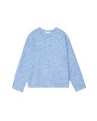 Maglione ampio blu cielo MADELINE, taglio dritto