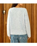 Maglione ampio blu cielo MADELINE, taglio dritto