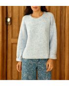 Maglione ampio blu cielo MADELINE, taglio dritto