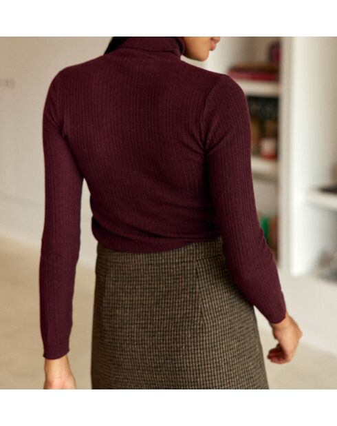 Maglione Melena in maglia a taglio dritto bordeaux