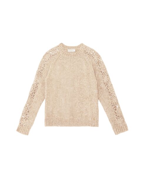 Maglione Melie ecru in maglia a taglio dritto