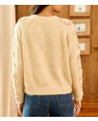 Maglione Melie ecru in maglia a taglio dritto