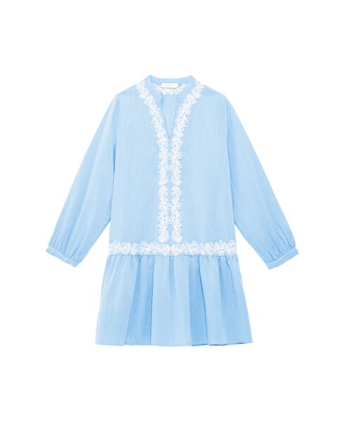 Robe courte Riman bleu ciel