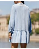 Robe courte Riman bleu ciel