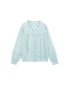 Blusa BOWIE verde agua de corte recto