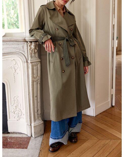 Trench long FARAGA kaki