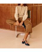 Pull sans manche MANDA beige
