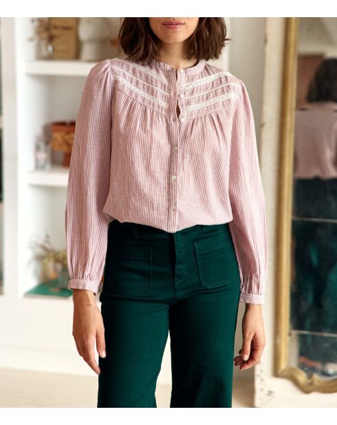 Blusa morbida bordeaux Bene
