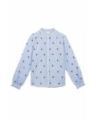 Blusa a taglio dritto Blooma sky ed ecru