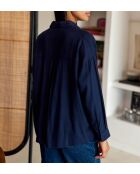 Chemisier coupe droite Chanice marine