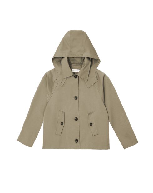 Parka Court coupe trapèze Nolan kaki