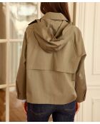 Parka Court coupe trapèze Nolan kaki