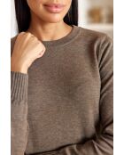 Maglione blusa MAHA taupe