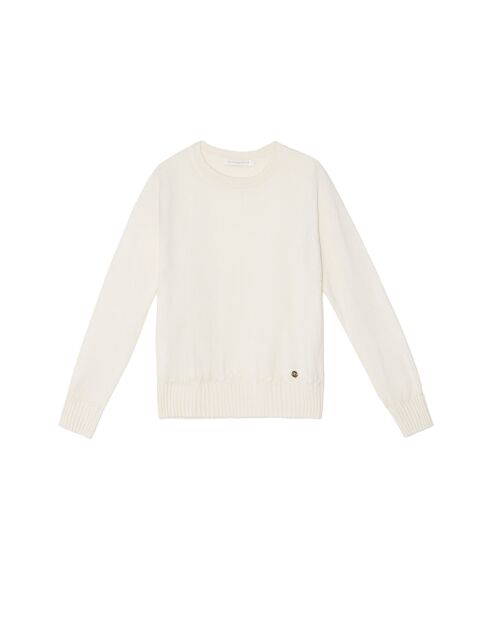 Ecrufarbener Blusenpullover Maha
