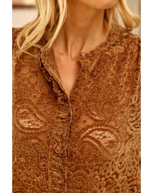 Blouse coupe droite Bolentia camel