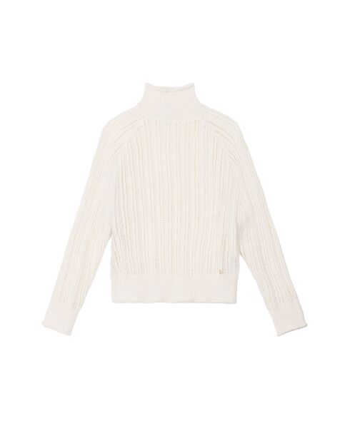 Ecrufarbener Blusenpullover Mavi