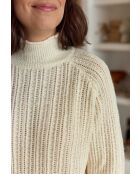 Ecrufarbener Blusenpullover Mavi