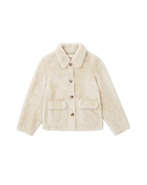 Manteau court coupe droite Nato beige