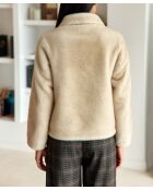 Manteau court coupe droite Nato beige