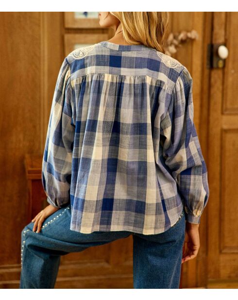 Blouse ample Brinda bleu
