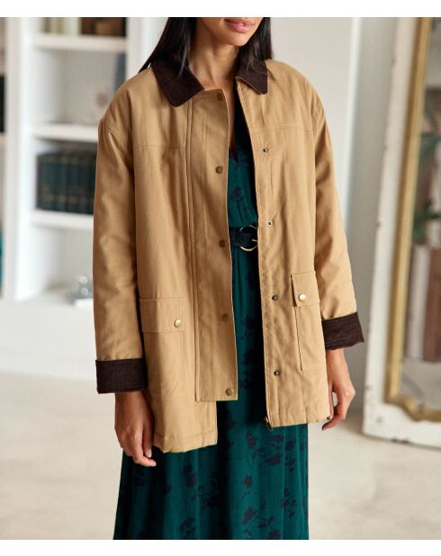 Parka manches longues Velsy beige